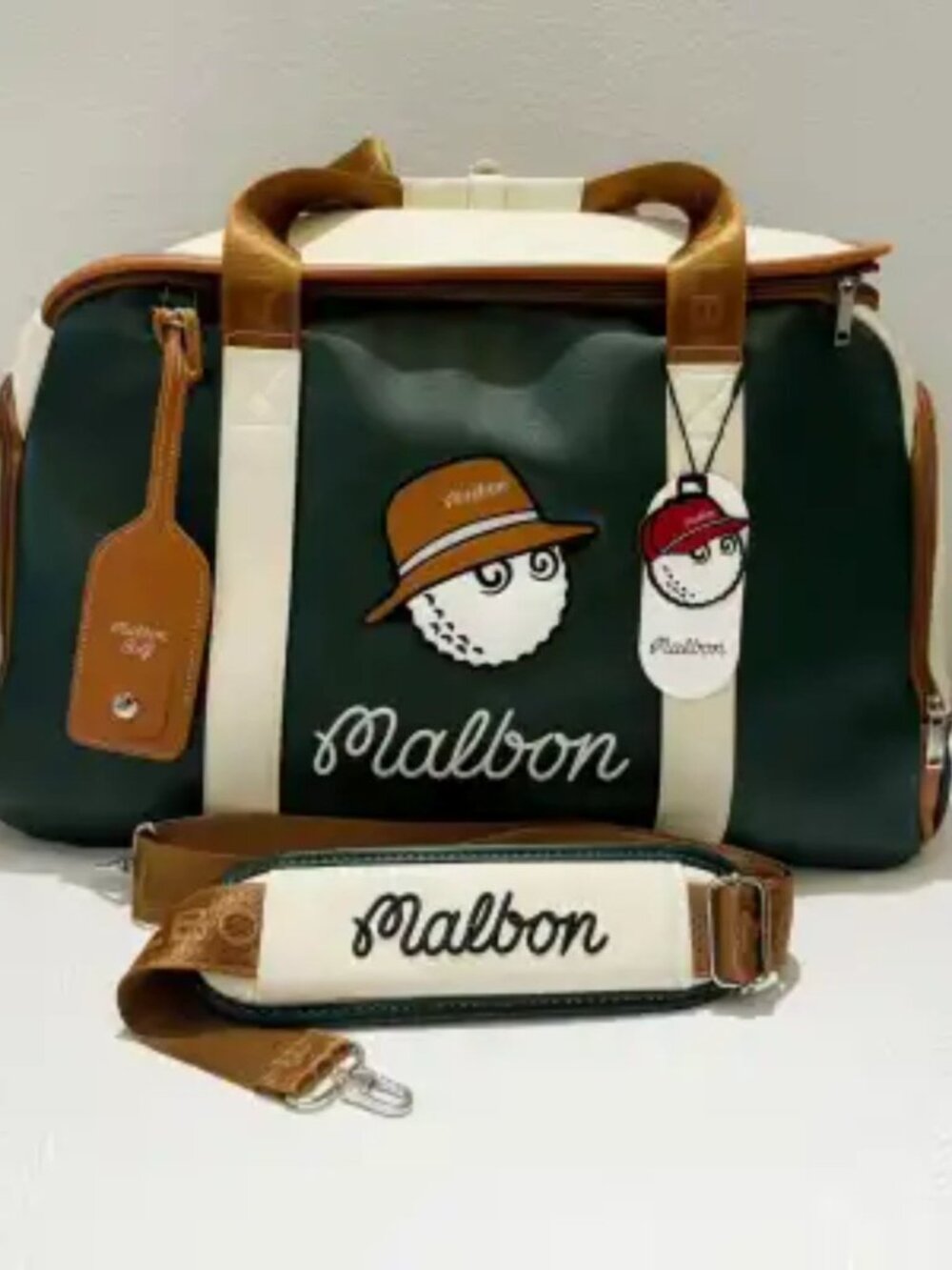 2026 Malbon Golf Boston Bag With Shoulder Strap